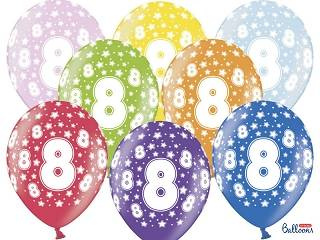 Metallicballonger till åttaåring