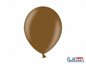 10 st chokladbruna metallicballonger, ca 30 cm