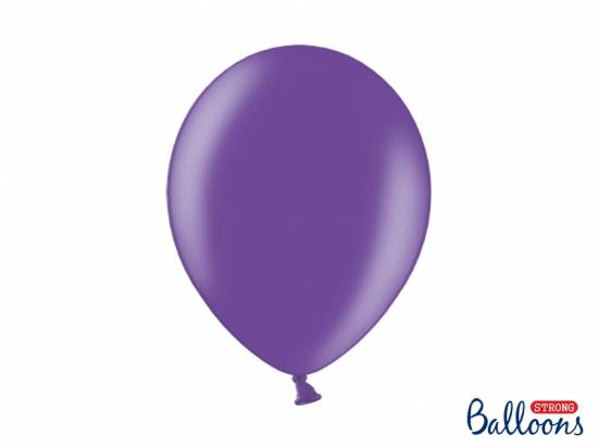 10 st lila ballonger med metallisk yteffekt, ca 30 cm