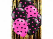 Svarta och rosa ballonger