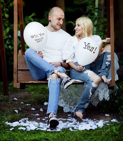 Ballong till frieriet till den käraste/käresta