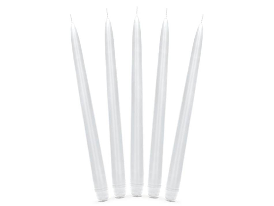 Ljus 10 st -  Matt vita, 29 cm. 