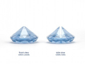 Diamantformad korthållare, Himmelsblå, 40 mm (1 pkt / 10 st.)