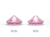 Diamantformad korthållare, Ljusrosa, 40 mm (1 pkt / 10 st.)