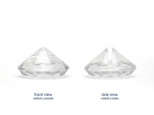 Diamantformad korthållare, Transparent, 40 mm (1 pkt / 10 st.)