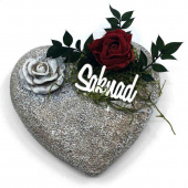 Hjärta med röd ros och saknad Hjärta med röd ros och saknad