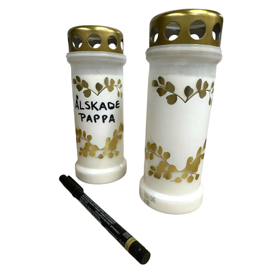 3 Gravljus att texta på och svart penna