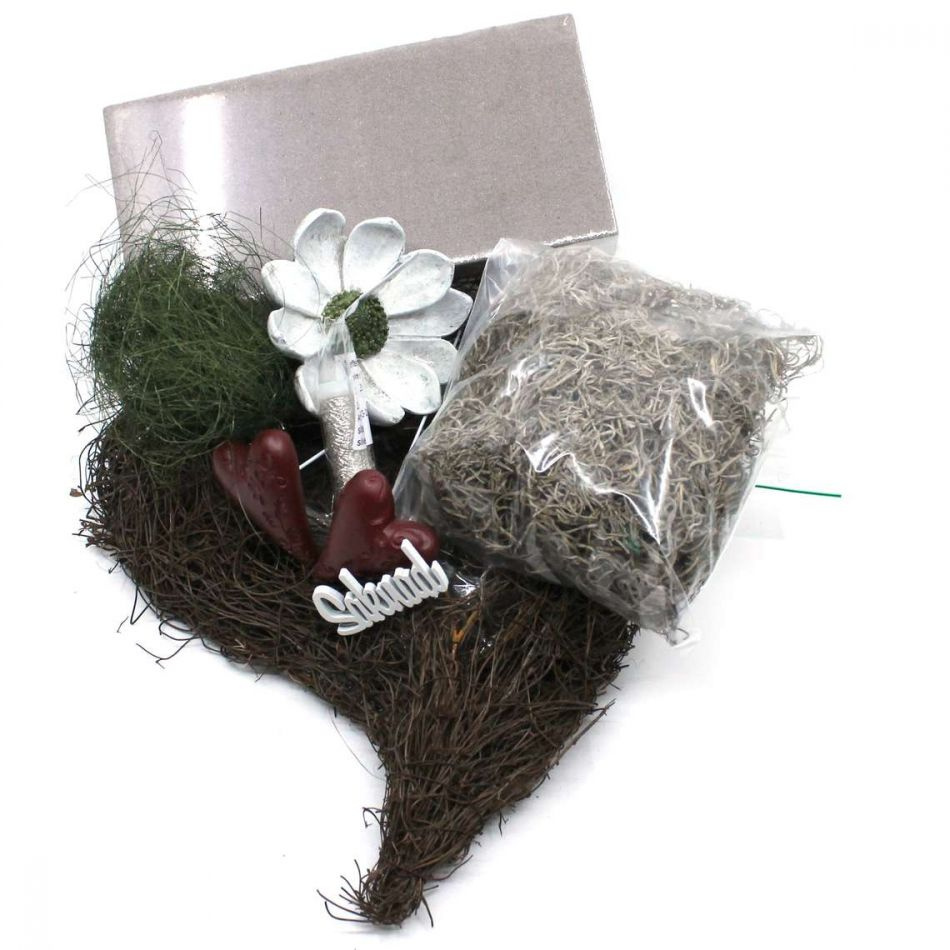 Hjärta med blomma, hjärtan och saknad (DIY)