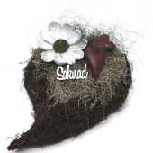 Hjärta med blomma, hjärtan och saknad (DIY) Hjärta med blomma, hjärtan och saknad (DIY)