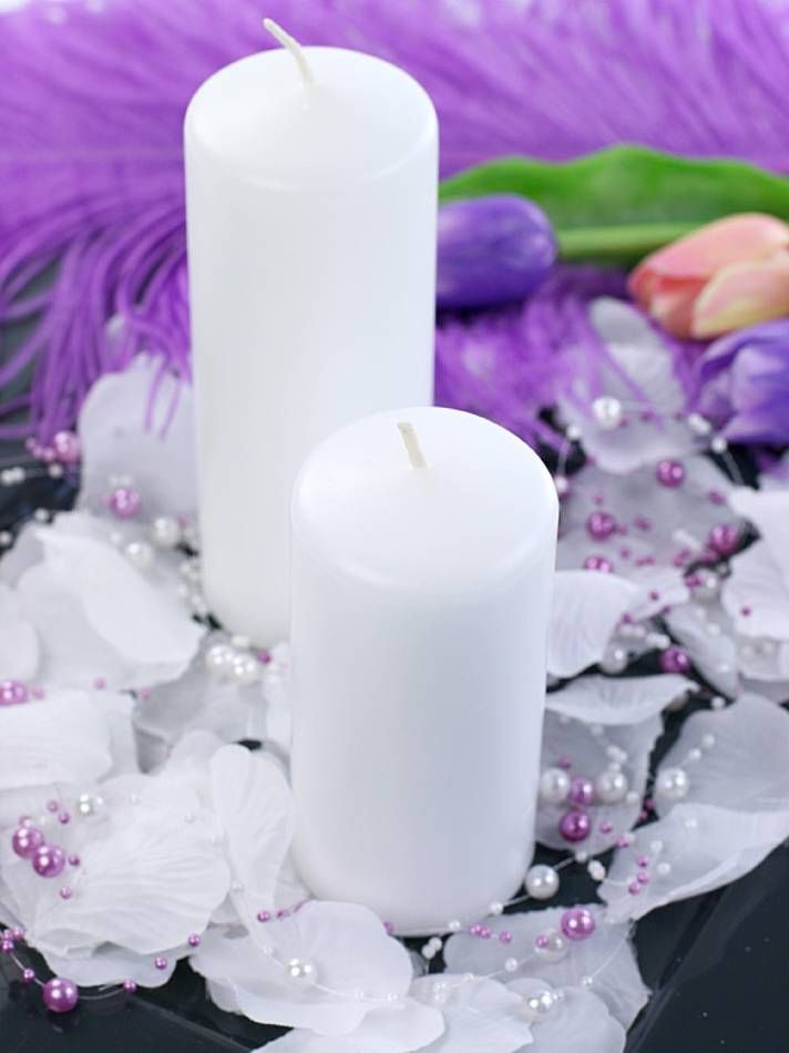 Vita blockljus 15 x 6 cm