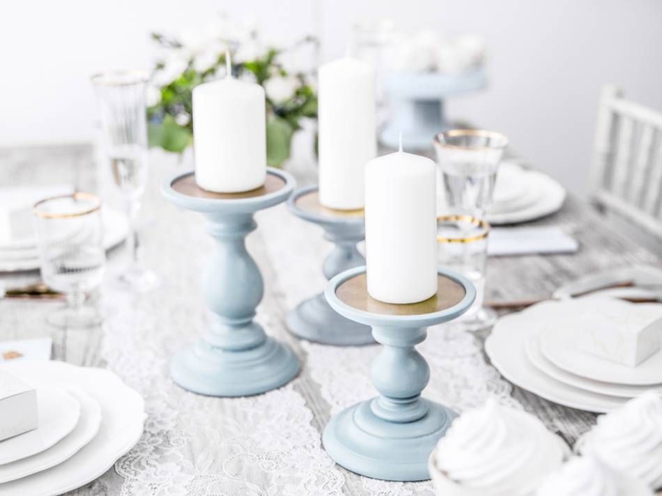 Vita blockljus 15 x 6 cm