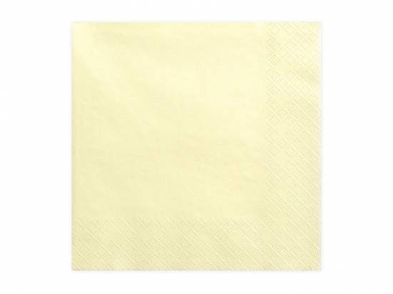 Servetter i ljus creme, 33x33 cm