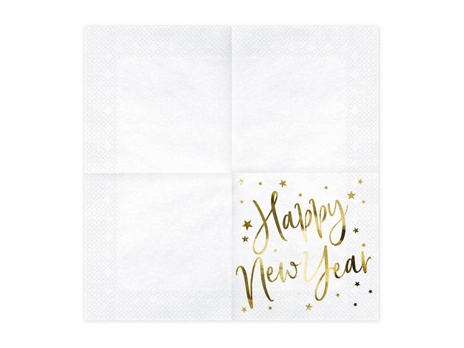 Servetter Happy New Year  33x33 cm                                                                                                                                                                                                             Servetter Happy