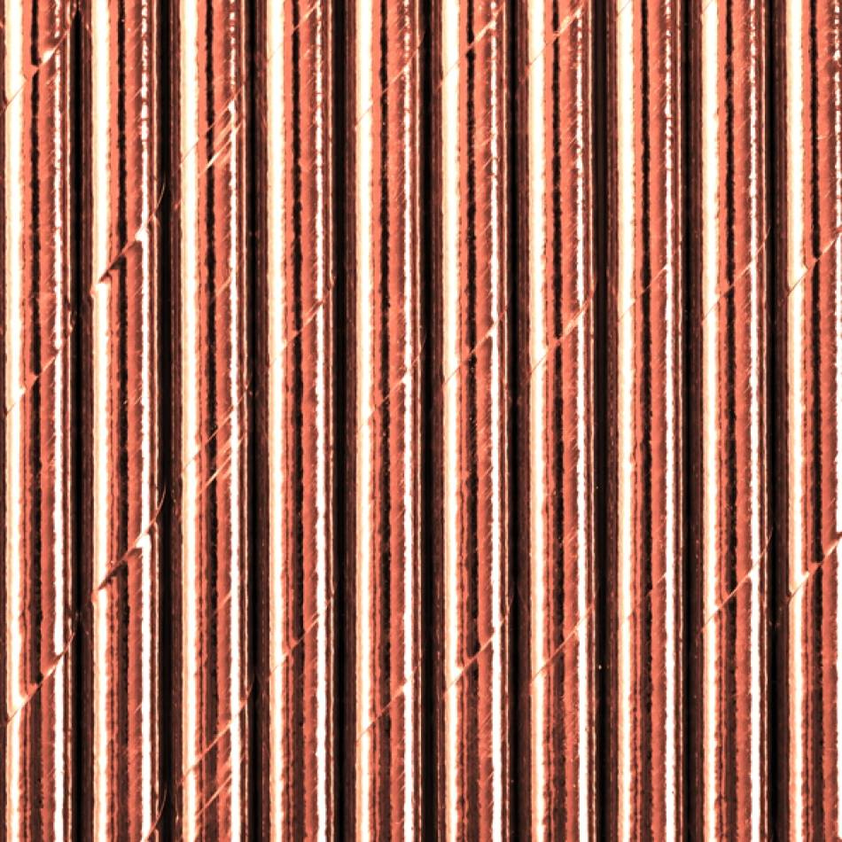 Sugrör, roséguldfärgade. 10 st