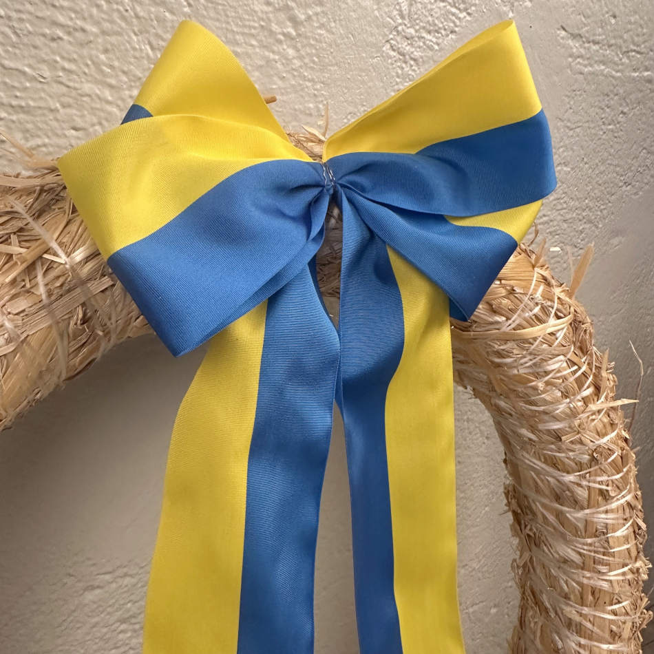 Blågult Sverigeband, 60 mm. (50 meter)