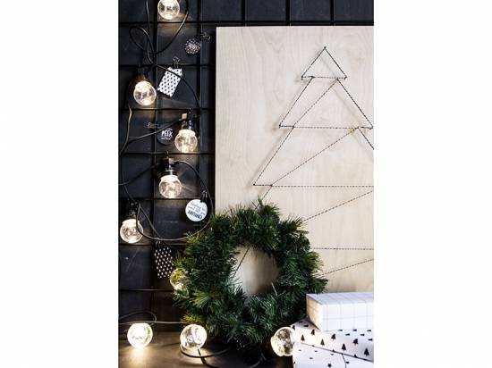 Bomullssnöre, svartvit. ca 50 meter