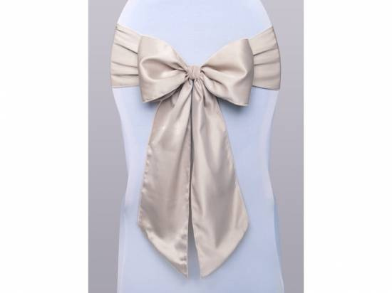 Fin, beige rosett i satin