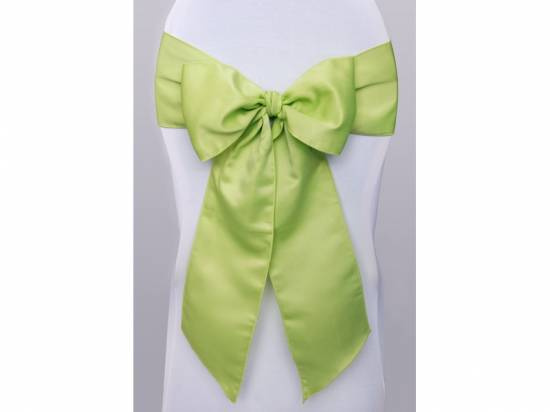 Stolrosett ljusgrön satin