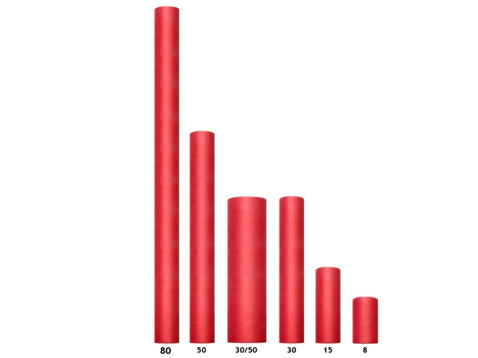 Tyll, Röd, 30 cm bred. 50 meter