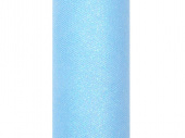 Tyll med glitter, Ljusblå, 15 cm x 9m