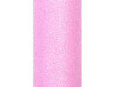 Tyll med glitter, Ljusrosa, 15 cm x 9m
