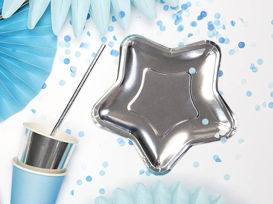 Pappersassietter silver 6st.