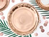Papperstallrikar runda, Roséguld. 23 cm. 6 st Papperstallrikar runda, Roséguld. 23 cm. 6 st