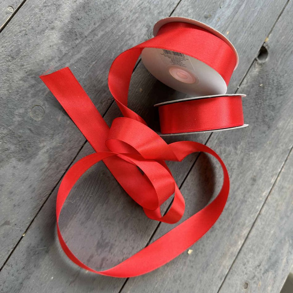 Satinband, Röd 25 mm ( 25 meter )