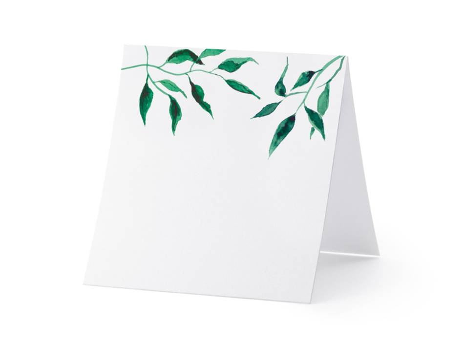 Placeringskort  med löv, 7x7.5cm (1 pkt / 25 st.)