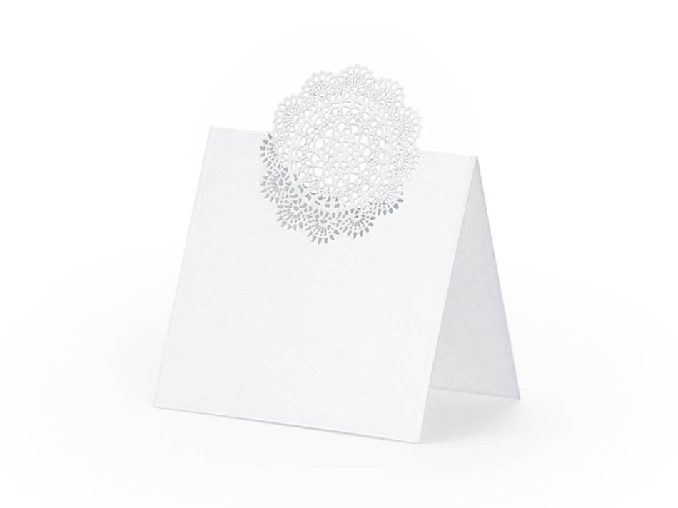 Placeringskort med  mönster, 6.3 x 6cm (1 pkt / 10 st.)