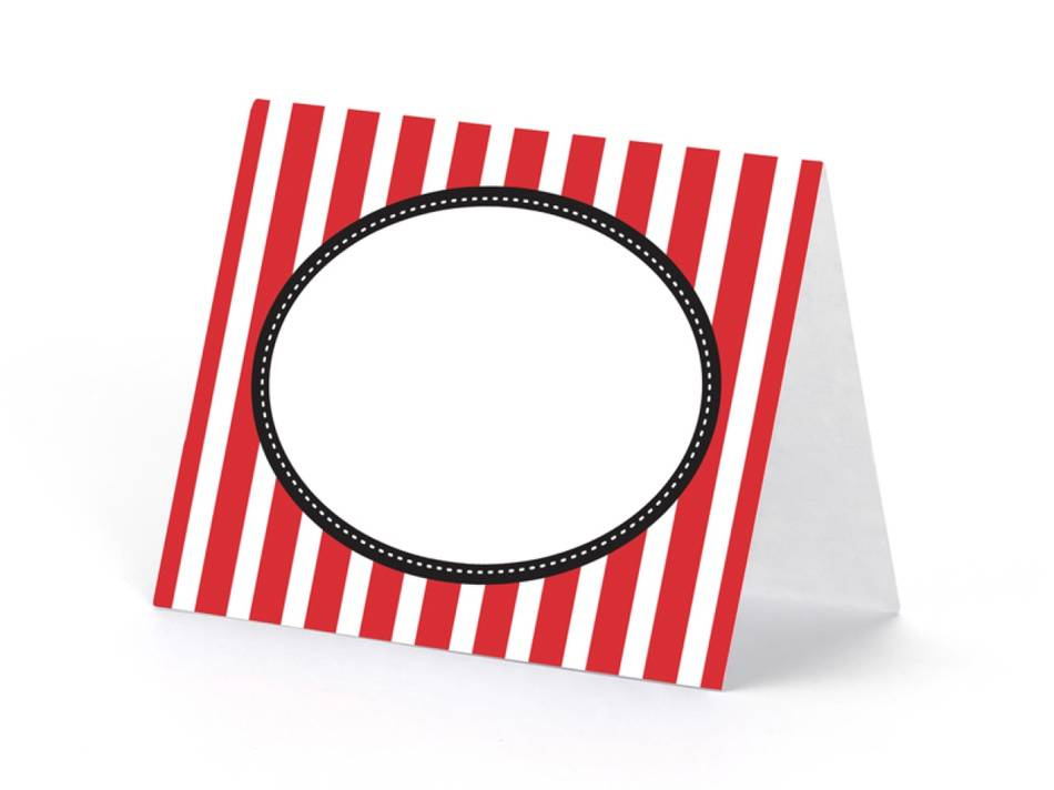 Placeringskort med hjärta och prickar. 6 st