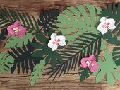 Dekorationslöv av papp - Tropiska löv, mix, 21 delar