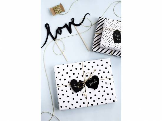 Svarta hjärtan med hänge 