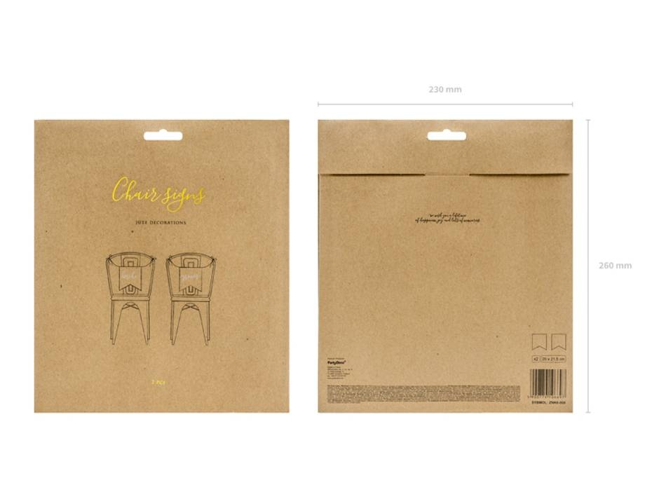 Stolsskyltar Bride Groom 