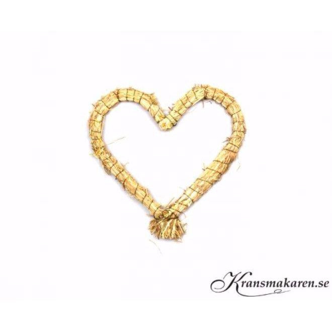 Halmhjärta, rundad, ca 32x29 cm